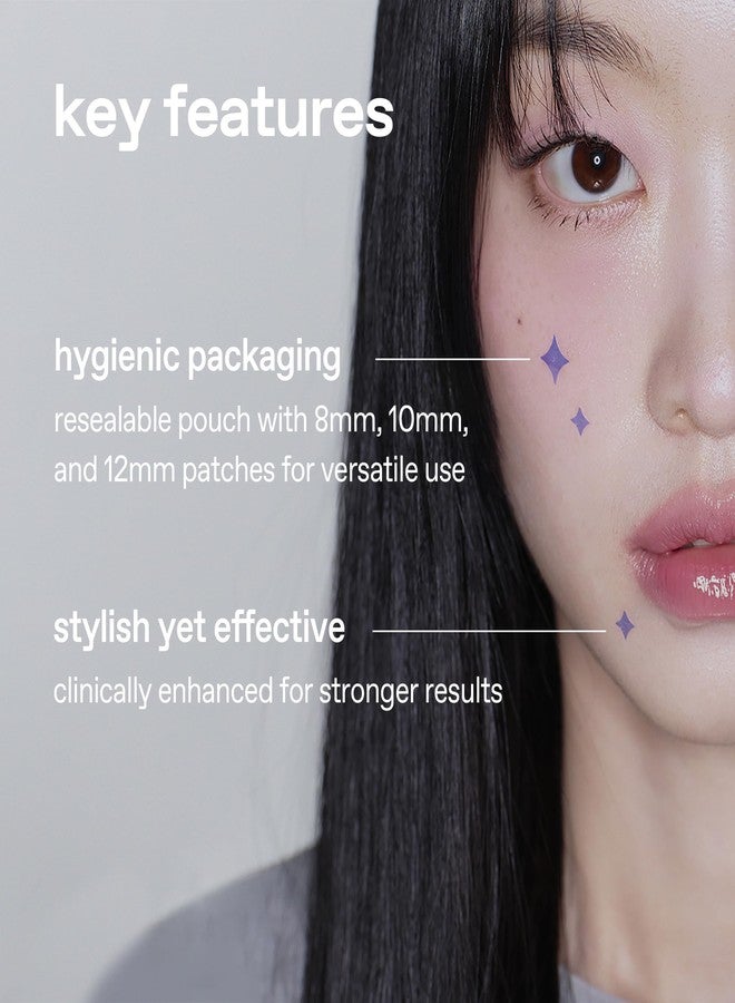 glow diamond drop blemish patch | protects blemishes from water & external contaminants | holographic hydrocolloid spot‑repair patches | niacinamide | clear invisible finish | 100 ea - Image 5